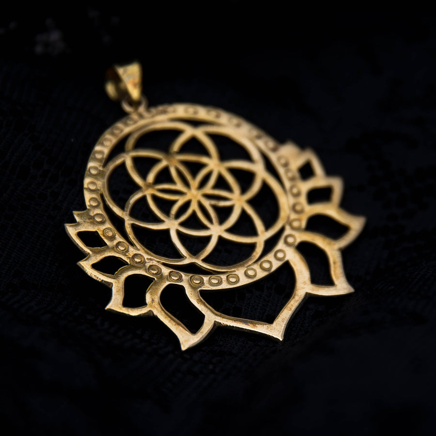 Seed of Life Lotus Pendant - Ekeko Crafts