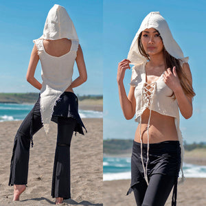 Reversible Hooded Top - Raw Cotton - Ekeko Crafts