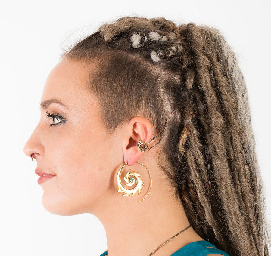 Sonic Spiral Earrings - Ekeko Crafts