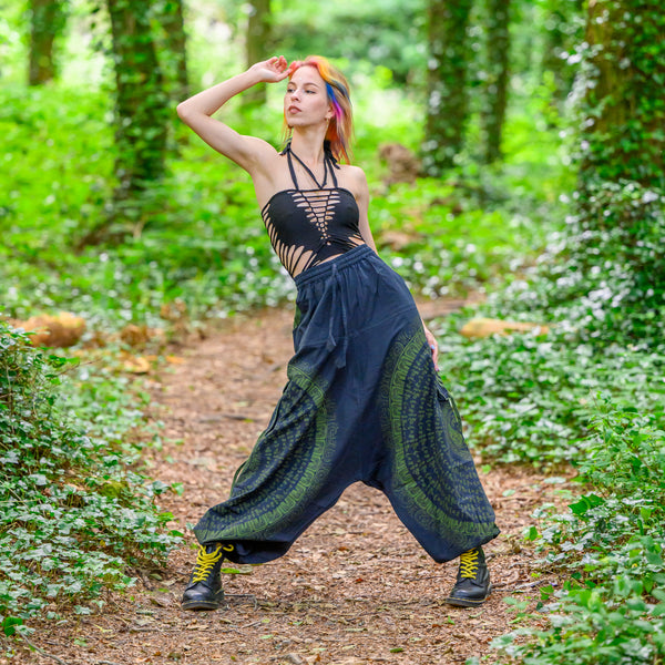Script Trousers | Harem Pants | Baggy Hippy Genie Trousers | Ekeko