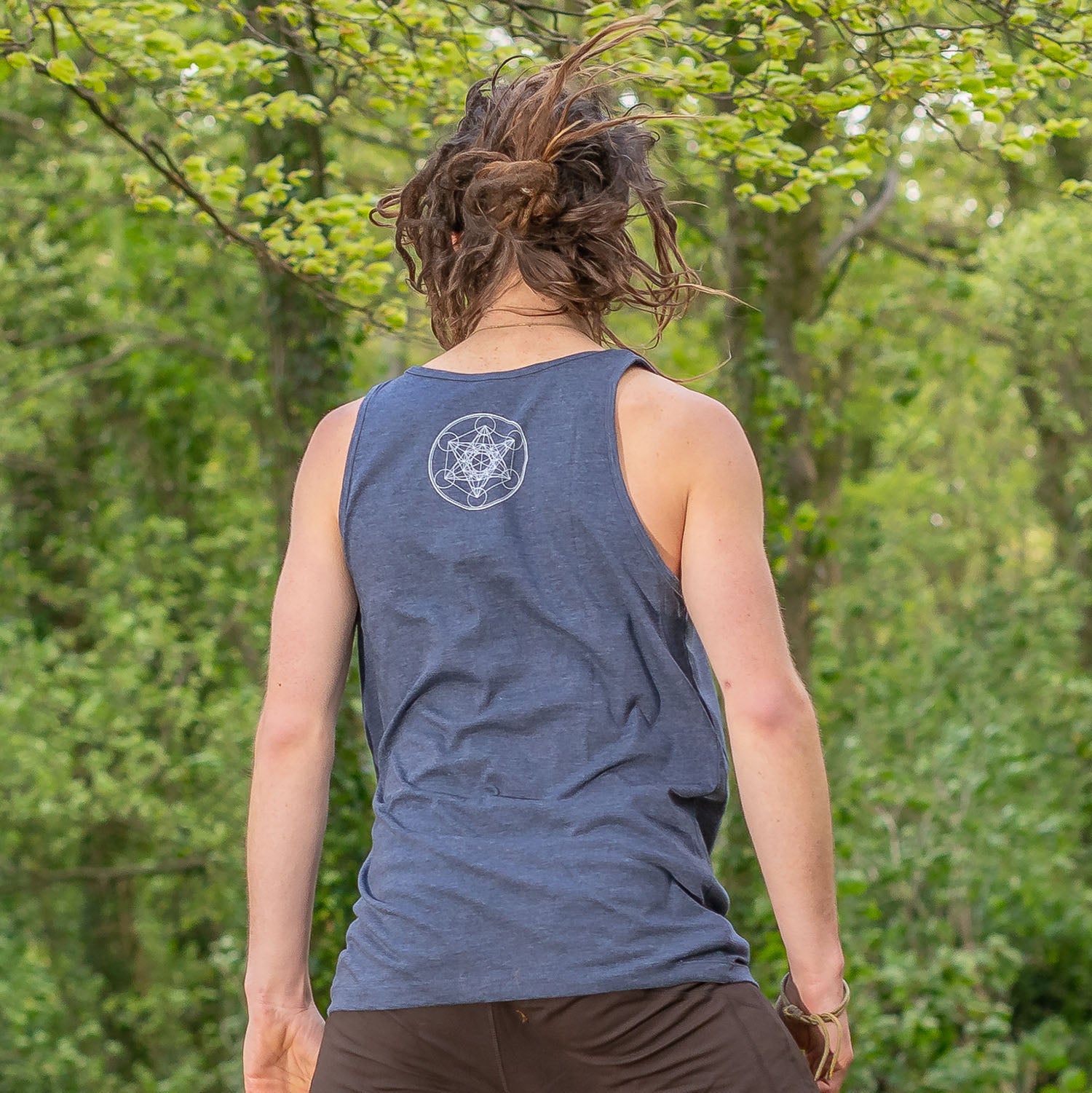 Shiva Singlet - Metatrons Cube Print - Ekeko Crafts