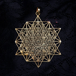 Visionary Pendant - 64 Point Star Tetrahedron - Ekeko Crafts