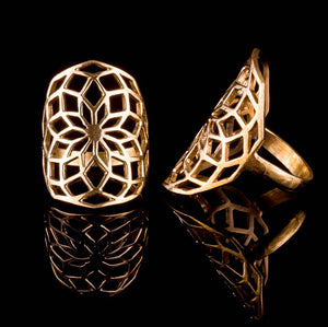 Web of Life Brass Ring - Ekeko Crafts