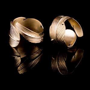 Feather Wrap Brass Ring - Ekeko Crafts