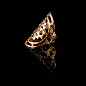 Sri Yantra Ring - Brass - Ekeko Crafts