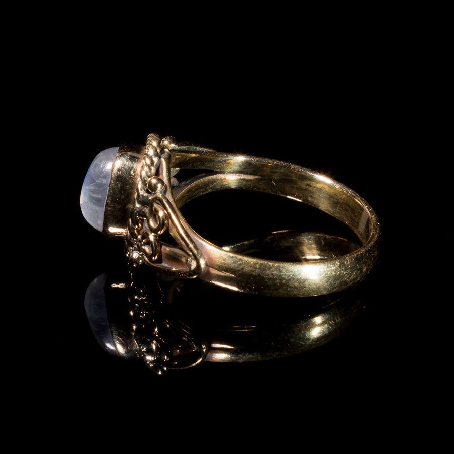 Prem Ring - Brass - Moonstone - Ekeko Crafts