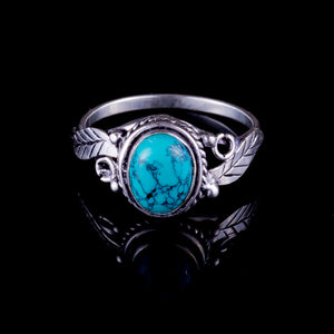 Leaf Ring - Turquoise - Ekeko Crafts