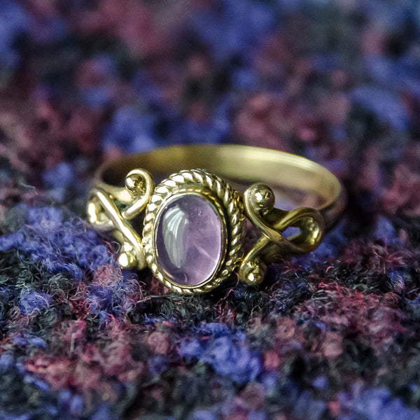 Durga Ring - Nickel Free Brass - Amethyst | Steampunk Jewellery– Ekeko ...