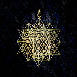 Visionary Pendant - 64 Point Star Tetrahedron - Ekeko Crafts