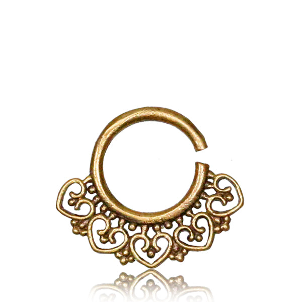 Rati Real Septum Ring - Nickel free Brass | Tragus Ring– Ekeko Crafts