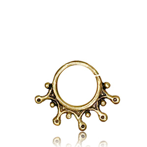 Tara Real Septum Ring - Brass - Ekeko Crafts