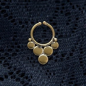 Jina Faux Septum Ring - Brass - Ekeko Crafts