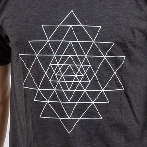 Shiva T-shirt - Sri Yantra Print - Ekeko Crafts