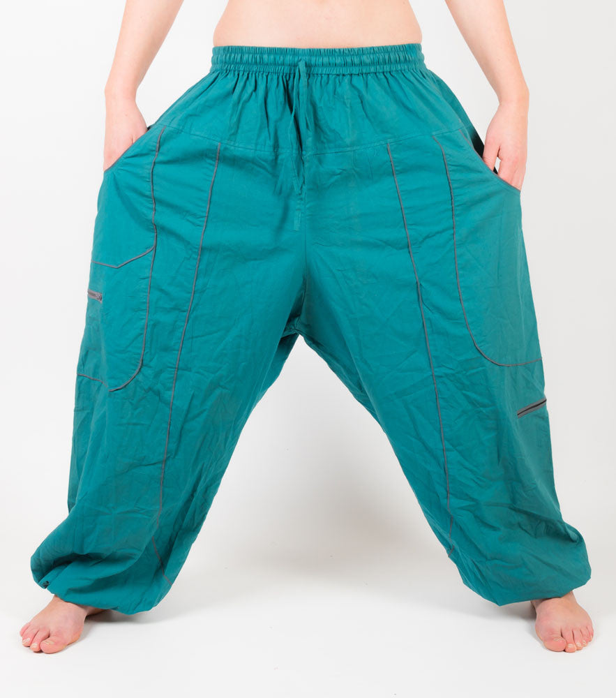 Buy WHITE HAREM PANTS Boho Flowy Yoga Pants Hippie Trousers Online in India  - Etsy