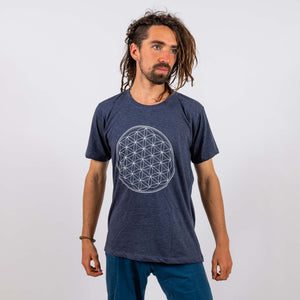 Shiva T-Shirt - Flower of Life Print - Ekeko Crafts
