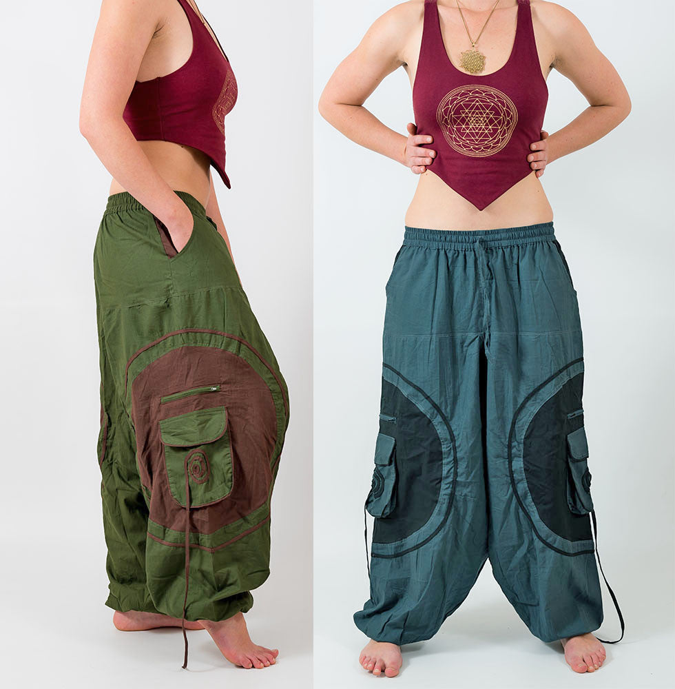 Hippy Pants, Harem Pants, Baggy Trousers, Mens Festival Afghan