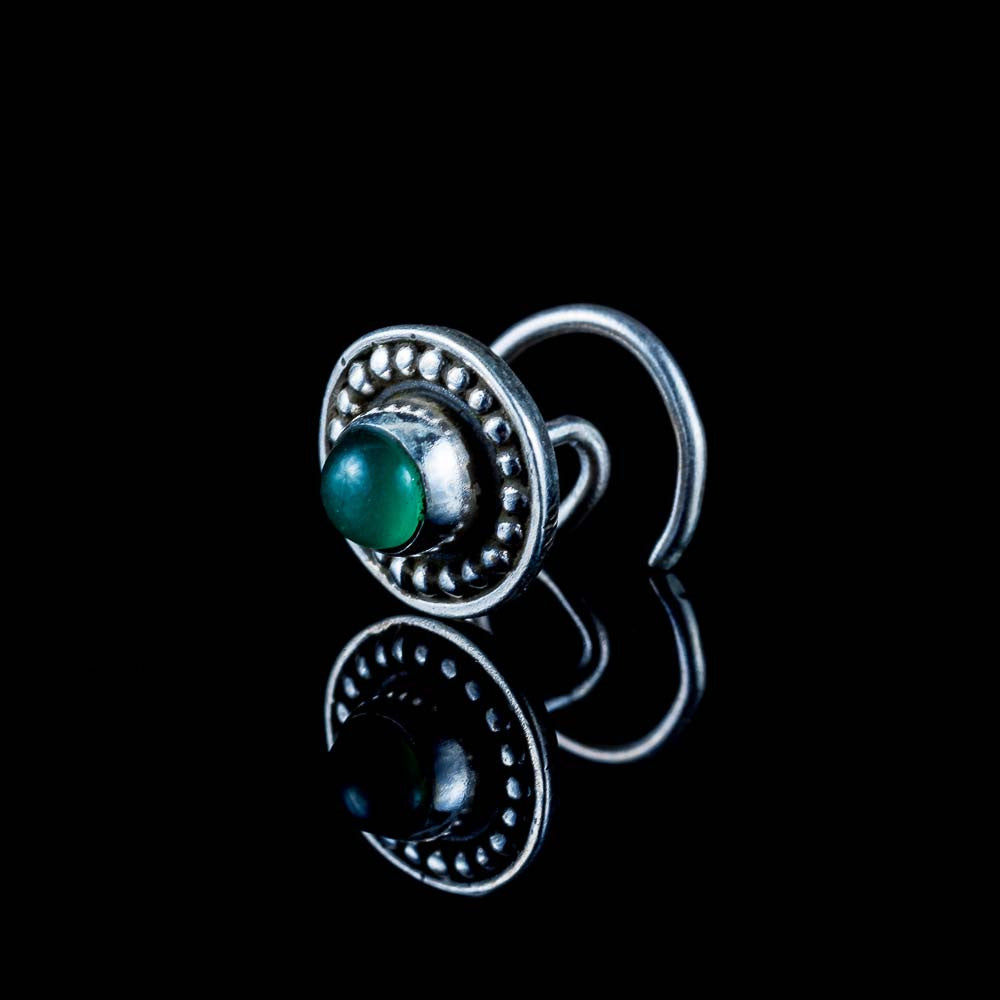 Buy Lotus Flower Septum Ring Silver Nose Hoop Ethnic Tribal Indian Septum  Ring Sterling Silver Septum Jewelry Online in India - Etsy