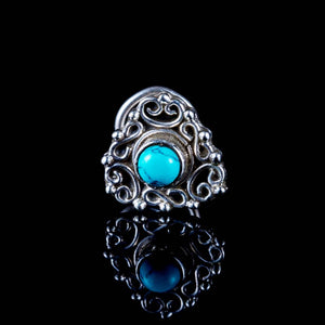 Devi Nose Stud - Turquoise - Ekeko Crafts