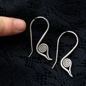 Bird Drop Earrings - Silver - Ekeko Crafts