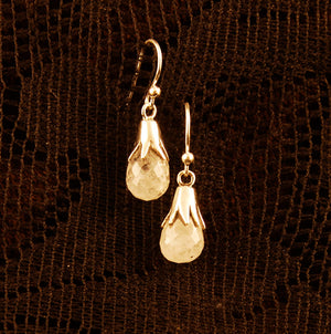 Bud Drop Earrings - Silver - Gemstones - Ekeko Crafts