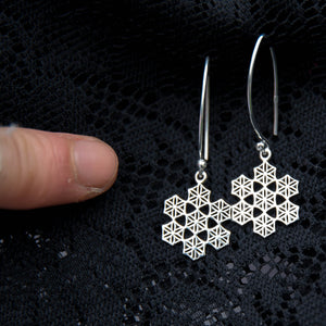 Flower of Life Snowflake Earrings - Ekeko Crafts