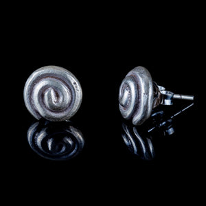 Small Spiral Ear Studs - Ekeko Crafts