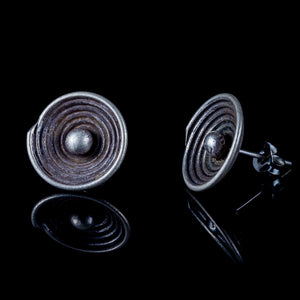 Concave Spiral Ear Studs - Ekeko Crafts