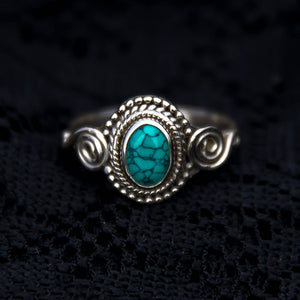 Jai Ring - Silver - Turquoise - Ekeko Crafts