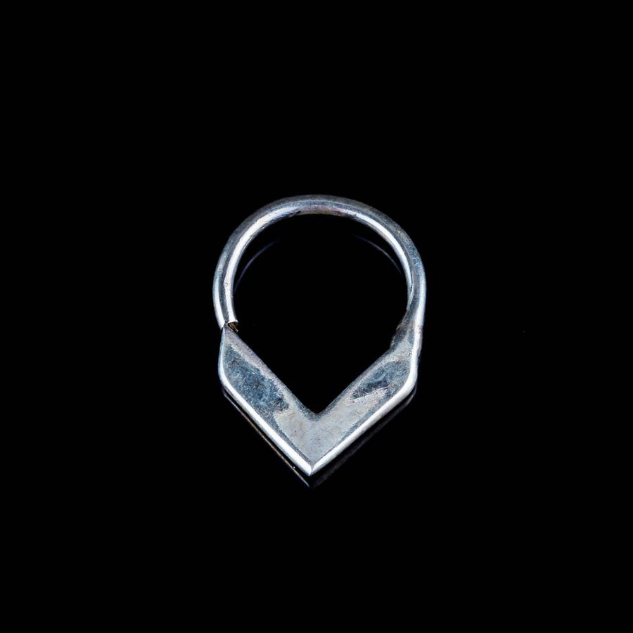 V Silver Septum Ring - Ekeko Crafts