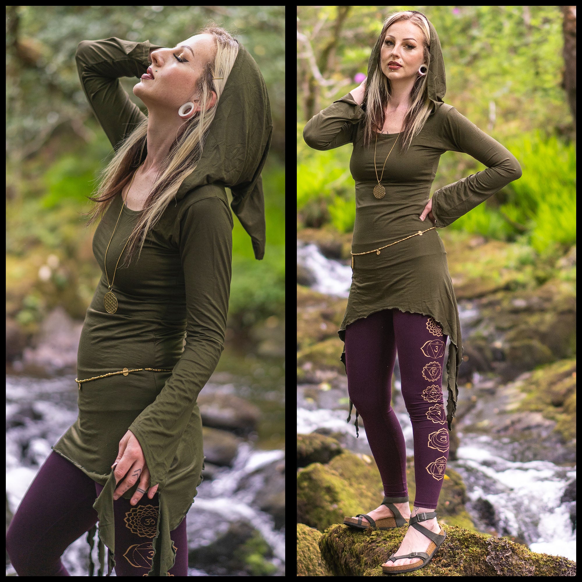 Pixie Hood Dress | Pointy Fairy Tunic | Boho Clothing | Goa Hippie Ekeko Crafts Pixie Hood Dress | Pointy Fairy Tunic | Boho Clothing | Goa Hippie Ekeko Crafts