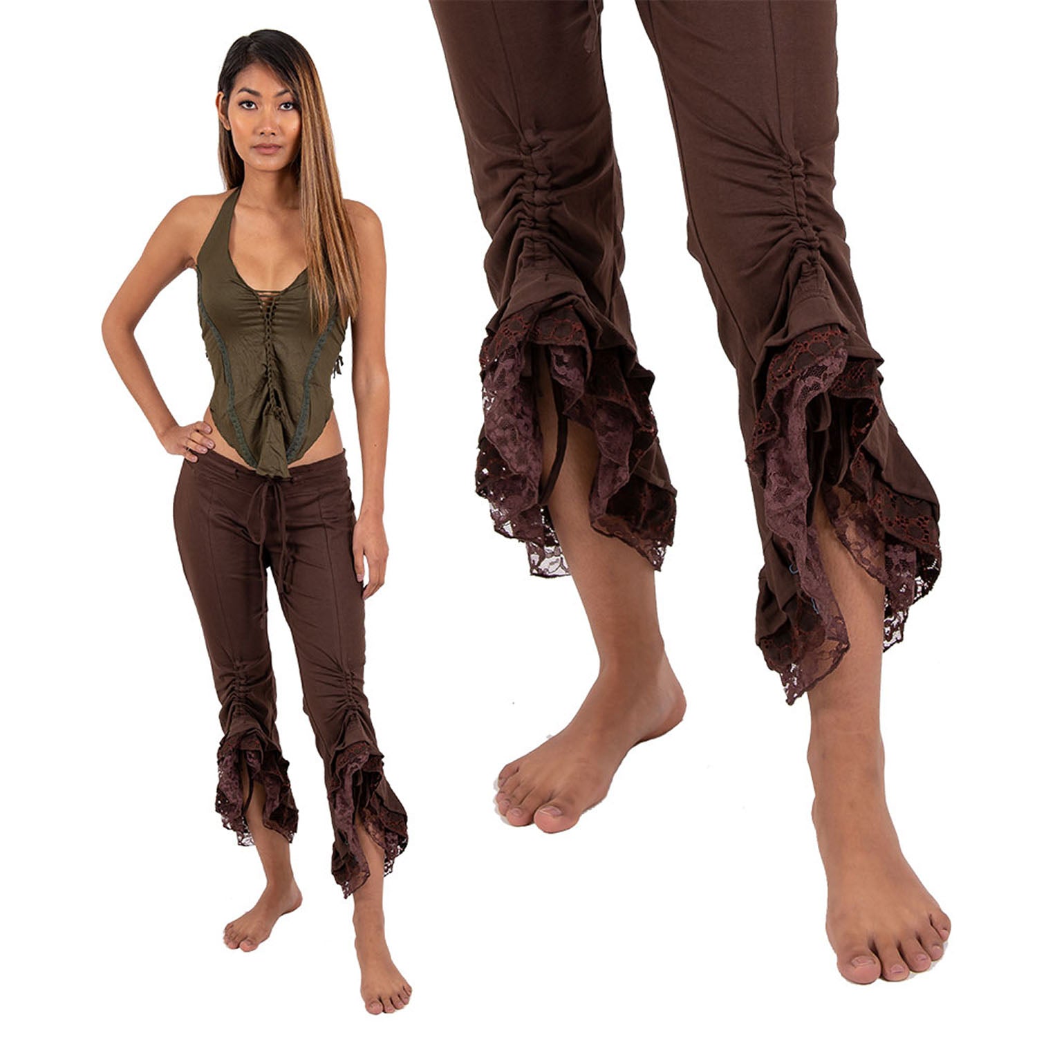 Festival Lacy Leggings, Bohemian Clothing, Pixie Pants