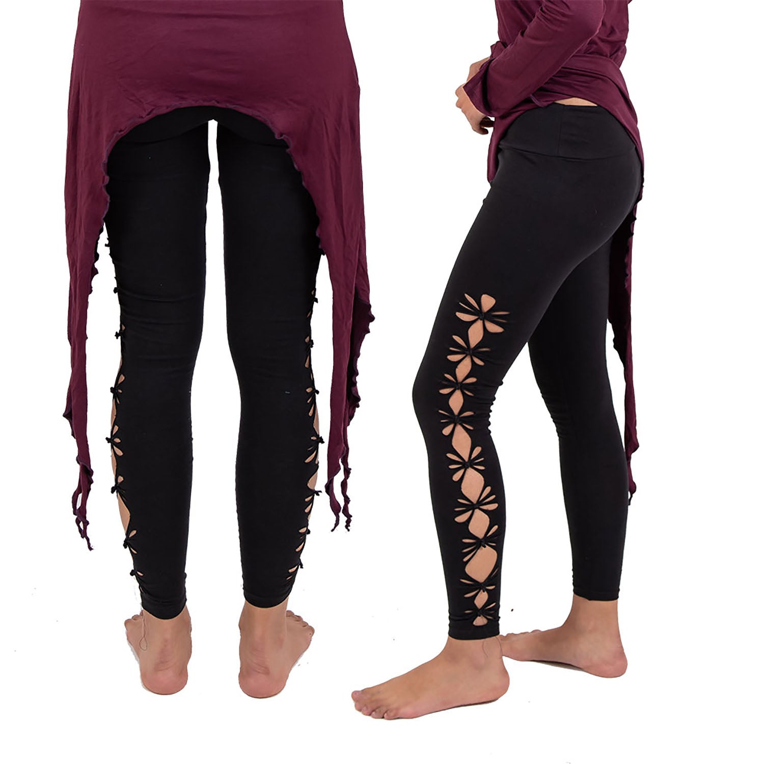 Buy Cut Out Festival Leggings With Braided Lace and Crochet Pattern,  Festival Outfit Online in India - Etsy