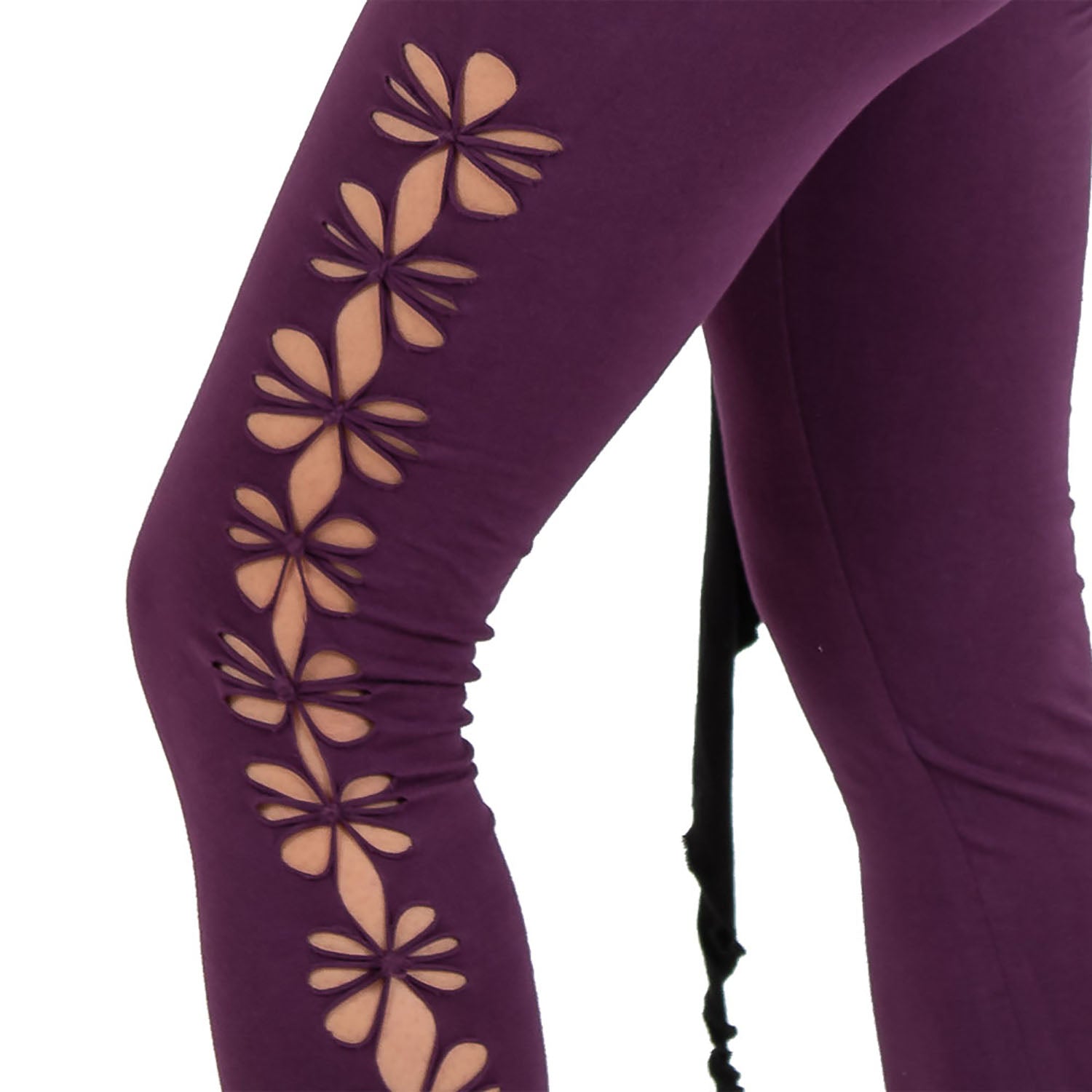 Braided Leggings | Psy Trance Rave Outift | Slit Cut Woven