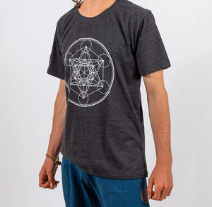 Shiva T-shirt - Metatrons Cube Print - Ekeko Crafts