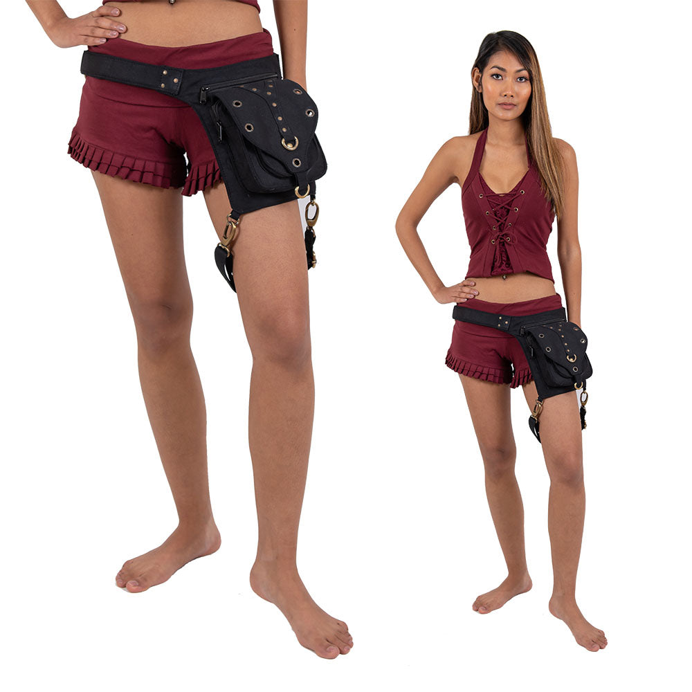 Ganesh Single Pocket Belt with Leg Strap, Steampunk