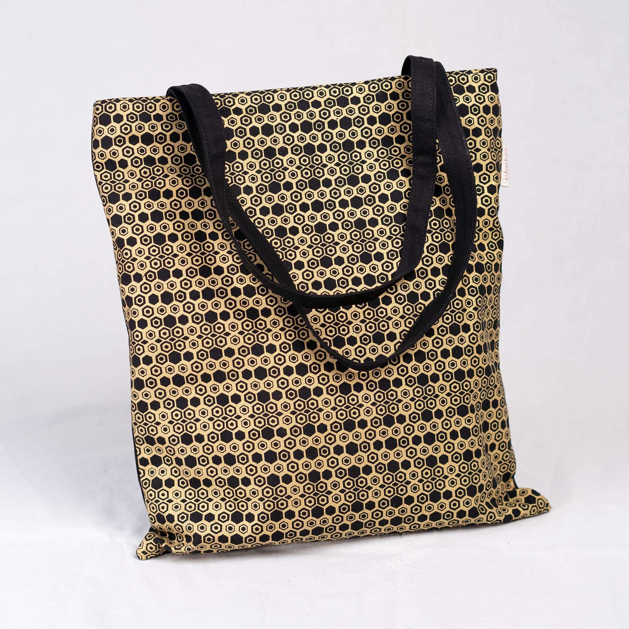 Dark Brown Bee Print Satchel Bag