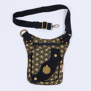 Flower of Life Hip Bag / Shoulder Bag - Ekeko Crafts